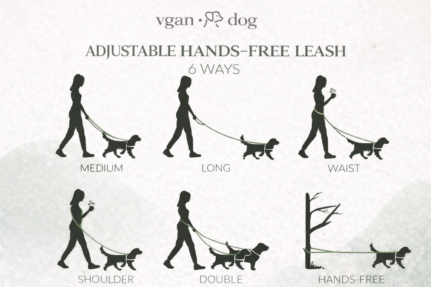 6-Way • Hands-Free Adjustable Leash