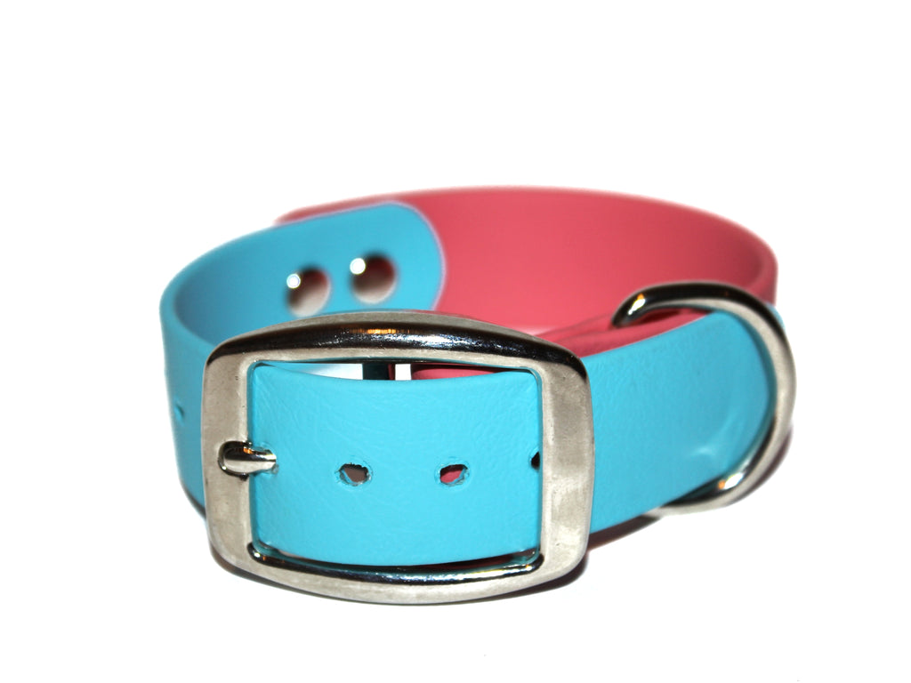 SALE • Cotton Candy & Punch • Classic Collar • Size 9"-12" • Nickel Plated • 1" Wide