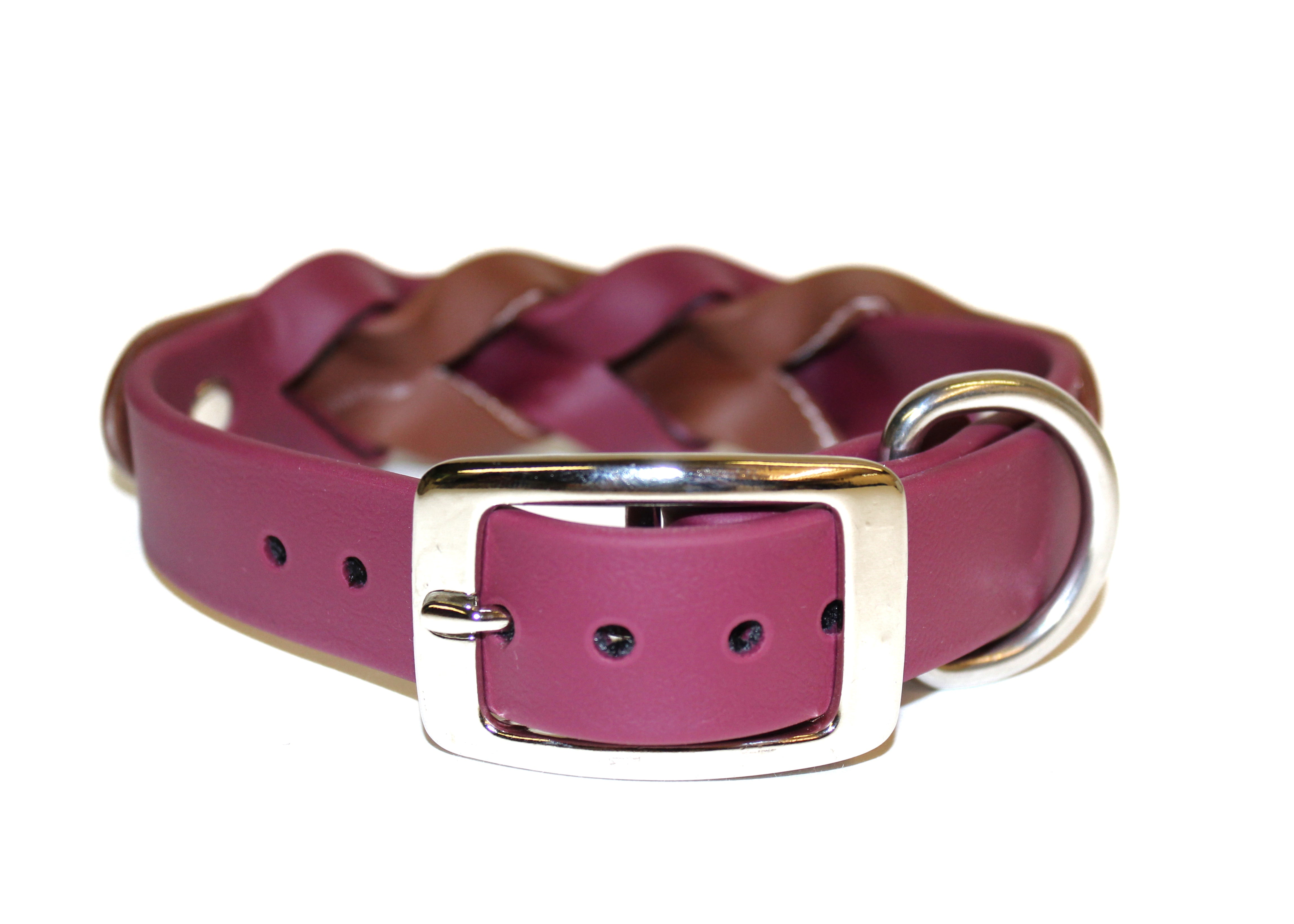 SALE • Chai & Sangria • Trenza Collar • 12-15” •Nickel Plated • 1" Wide